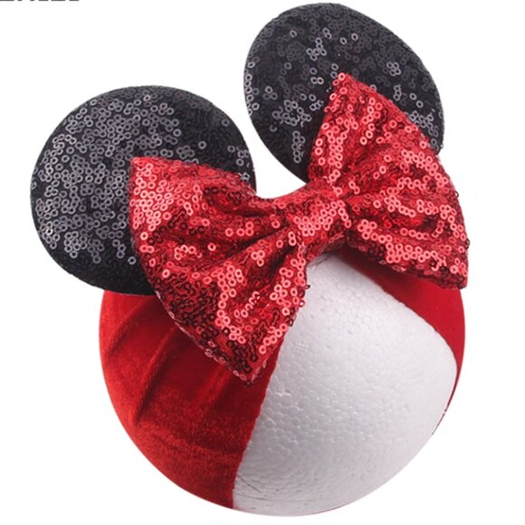 Sorcerer Baby Minnie Mouse Headband- Mouse headband Baby Disney Toddler Headba… - Picture 2 of 5